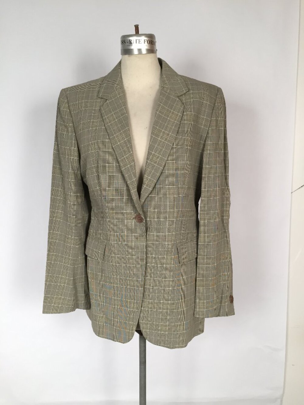 Emporio Armani Womens Pant Suit Glen Plaid, Size 46 EU 12 US, Made in Italy